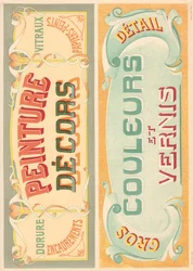 Tafel 22: Beschilderungsmodelle für Jugendstil-Schildermaler (Malerei Dekore, Farben und Lack)