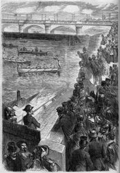 Spiel auf der Seine, an der Pont d