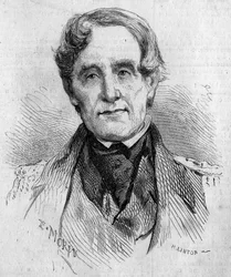 Porträt des Admirals Edmund Lyons (1790-1858), Befehlshaber der britischen Marine während des Krimkriegs (1853-1856). Stich von Morin in "Le Monde Illustré" Nr. 85 vom 4. Dezember 1858.
