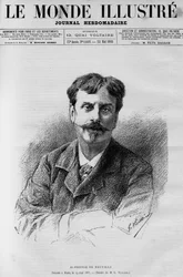 Porträt von Alphonse de Neuville (1835-1885), französischer Maler und Karikaturist, in „Die illustrierte Welt“ 1885