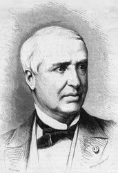 Porträt von Auguste Nélaton (1807-1873), französischer Chirurg. Gravur in „Le Monde Illustré“ Nr. 859 vom 27. September 1873.