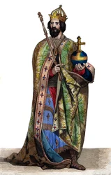 Porträt von Karl dem Großen (742-814), König der Franken