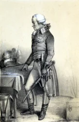 Porträt von Charles François du Périer dit Dumouriez (1739-1823), französischer General. - in „Galerie historique de la Revolution Française“ von Albert Maurin, ed. Paris 1843