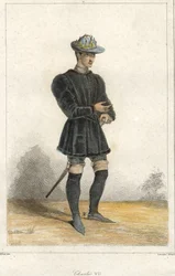 Porträt von Karl VII. (1403-1461), König von Frankreich.