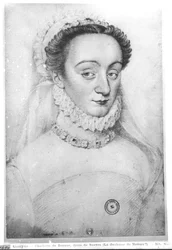 Porträt von Charlotte de Beaune (1551-1617) Dame de Sauves, 16.-17. Jahrhundert