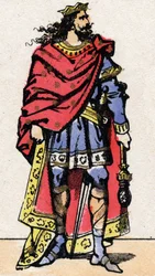 Porträt von Childerich II., König der Franken von 670 bis 673.