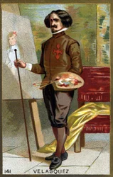Porträt von Diego Rodriguez de Silva y Velazquez (1599-1660). Chromolithografie des späten 19. Jahrhunderts