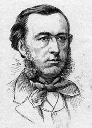 Porträt von Elme Marie Caro, französischer Philosoph. Gravur in „Le Monde Illustré“ Nr. 883 vom 14. März 1874
