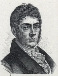 Porträt von Étienne Nicolas Méhul (1763-1817), französischer Komponist. Gravur von 1889. Private Sammlung