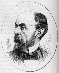 Porträt von Eugene Fromentin, französischer Maler. Gravur in „Le Monde Illustré“ Nr. 890 vom 2. Mai 1874