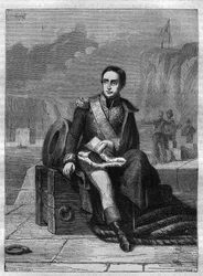 Porträt von Eustache Bruix (1759-1805), französischer Admiral - Gravur von 1865 in „Histoire du Consulat et de l