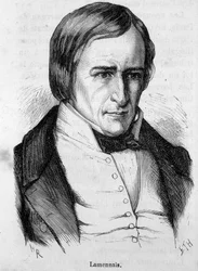 Porträt von Félicité Robert de La Mennais oder Lamennais, französischer Priester und Schriftsteller (in Saint-Malo)