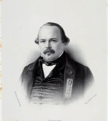 Porträt von Francois Auguste Perrinon (1812-1861), Abgeordneter von Martinique. Gravur des 19. Jahrhunderts. Chartres, Museum der Schönen Künste