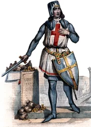 Porträt von Geoffrey von Villehardouin (1150-1228), französischer Historiker und Ritter