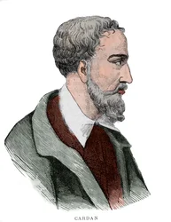 Porträt von Gerolamo Cardano (Girolamo Cardano, Hieronymus Cardanus oder Jerome Cardan).