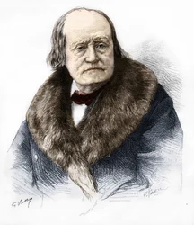 Porträt von Henri (Henry) Milne Edwards (Milne-Edwards). Französischer Naturforscher 1800-1885. Gravur in „Die illustre Welt“ von 1885.
