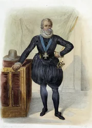 Porträt von Heinrich IV., König von Frankreich (1553-1610) - in „Le Plutarque français“, Ed. Mennechet