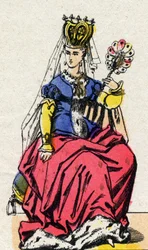 Porträt von Isabeau de Bavière, Ehefrau von Karl VI. von Frankreich