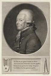 Porträt von Jean Georges Noverre (1727-1810) graviert von B. Roger