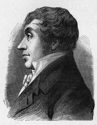 Porträt von Jean Marie Joseph Coutelle (1748-1835), Kommandant der militärischen Aerostaten unter der Republik - in „Album der Wissenschaft; berühmte Wissenschaftler; Große Entdeckungen“ 1896.