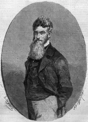 Porträt von John Brown (1800-1859), amerikanischer Aktivist gegen die Sklaverei. Gravur in „Le Monde Illustré“ Nr. 140 vom 17. Dezember 1859