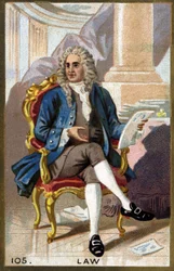 Porträt von John Law (1671-1729). Chromolithographie des späten 19. Jahrhunderts.