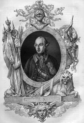 Porträt von Joseph II. (1741-1790), Kaiser von Österreich. Gravur in „Histoire des Papes-King-Queen-and-Empereurs à travers les siècles“ von Maurice Lachatre