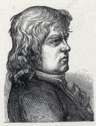 Porträt von Marc Guillaume Alexis Vadier (1736-1828), französischer Revolutionspolitiker. Gravur von 1889. Private Sammlung