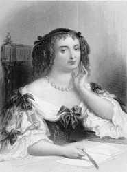 Porträt von Marie de Rabutin-Chantal, Marquise de Sevigne, bekannt als Madame de Sevigne (1626-1696), Schriftstellerin - Gravur