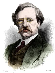 Porträt von Nils Adolf Erik (Eric) Baron Nordenskjold (Nordenskiold) (1832-1901), schwedischer Naturforscher und Entdecker. Gravur in „Le Monde Illustré“ Nr. 1178 vom 25. Oktober