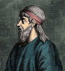 Porträt von Parmenides von Elea (fl. 5. Jh. v. Chr.), griechischer Philosoph