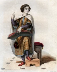 Porträt von Peter Abelard (Pierre Abailard) (Pierre Abeilard) (1079-1142), französischer scholastischer Philosoph, Theologe und Logiker