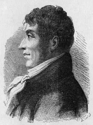 Porträt von Robertson, Luftfahrtpionier flämischer Herkunft - in „Album der Wissenschaft; berühmte Wissenschaftler; Große Entdeckungen“ 1896