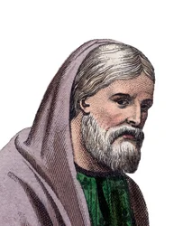 Porträt von Saint Gregory von Tours (538-594), französischer Historiker und Bischof von Tours