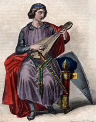 Porträt von Theobald I (1201-1253), Graf von Champagne (als Theobald IV) und König von Navarra ab 1234