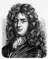 Porträt von Vauban (1633 - 1707). (Sébastien Le Prestre de Vauban) (Maréchal de France und Militäringenieur) - in „Album de la Science; berühmte Wissenschaftler; Große Entdeckungen“ 1896