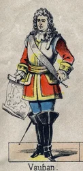 Porträt von Vauban Sébastien le Prestre, Marschall von Frankreich. Bild von Epinal aus dem späten 19. Jahrhundert. Private Sammlung