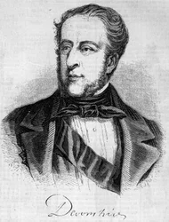 Porträt von William Spencer Cavendish (1790-1858), Herzog von Devonshire. Gravur in „Le Monde Illustré“ Nr. 45 vom 20. Februar 1858.