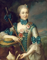 Porträt einer Dame, angeblich Madame Louise Suzanne Edmee Martel als Schäferin