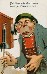 Postkarte mit Telefon