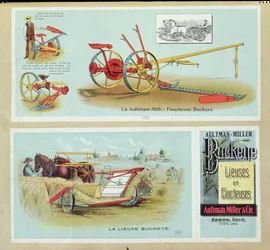 Plakatwerbung für Aultman-Miller Buckeye Binder und Reaper, Ende 19. Jahrhundert