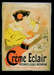 Plakatwerbung für Creme Eclair Instant Dessert