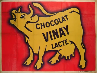 Plakat, das Vinay-Schokolade bewirbt