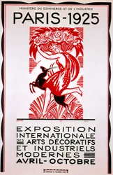 Plakat für die Internationale Ausstellung für moderne dekorative und industrielle Kunst, Paris