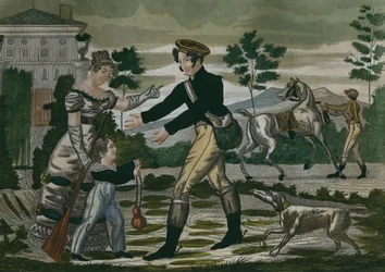 Vorbereitung auf die Jagd, Platte 1, frühes 19. Jahrhundert