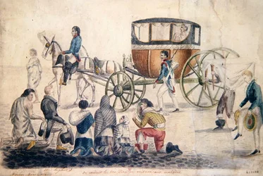 Priester, der die Heilige Kommunion zu den Kranken und Sterbenden bringt, ca. 1850