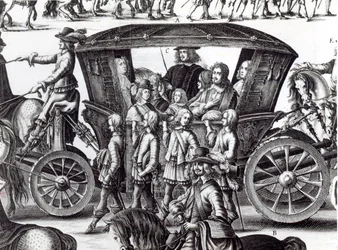 Prozession des Einzugs des jungen Königs Ludwig XIV. als Kind in die Stadt Paris am 18. August 1649 (Detail)
