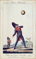 Schüler des Lycee Napoleon beim Ballspielen, ca. 1805
