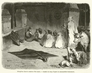 Empfang im Haus eines Verstorbenen