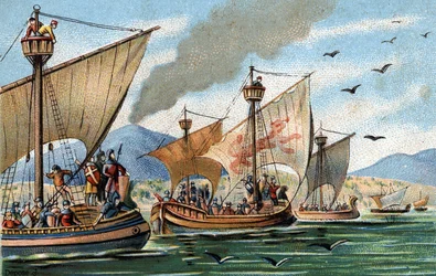 Rückeroberung Ost-Siziliens von den Arabern: Roger de Hauteville erobert Apulien und Kalabrien und vernichtet die Sarazenenflotte in Palermo